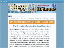 Tablet Screenshot of glassblockguysofrochester.com